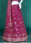 Shiny Art Silk Bandhej Print Designer Lehenga Choli - 1